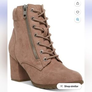 Madden Girl Taupe Lace-Up Boots